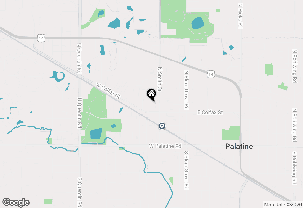 Map of 268 N Carter Street #201, Palatine, IL 60067