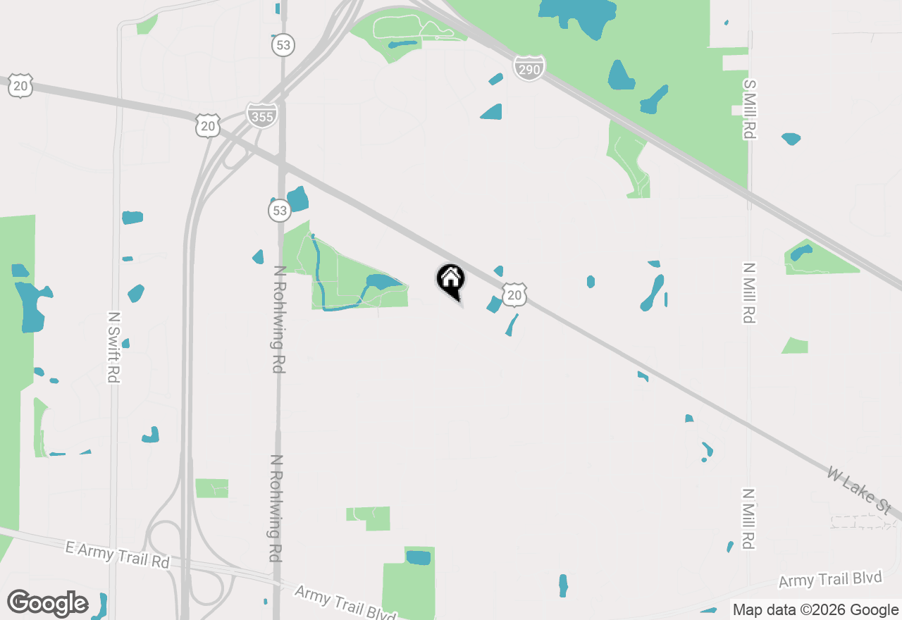 Map of 1354 W Byron Avenue #B, Addison, IL 60101
