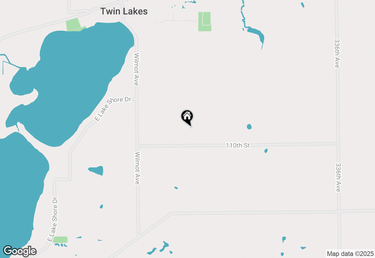 Map of 35324 110th St, Twin Lakes, WI 53181