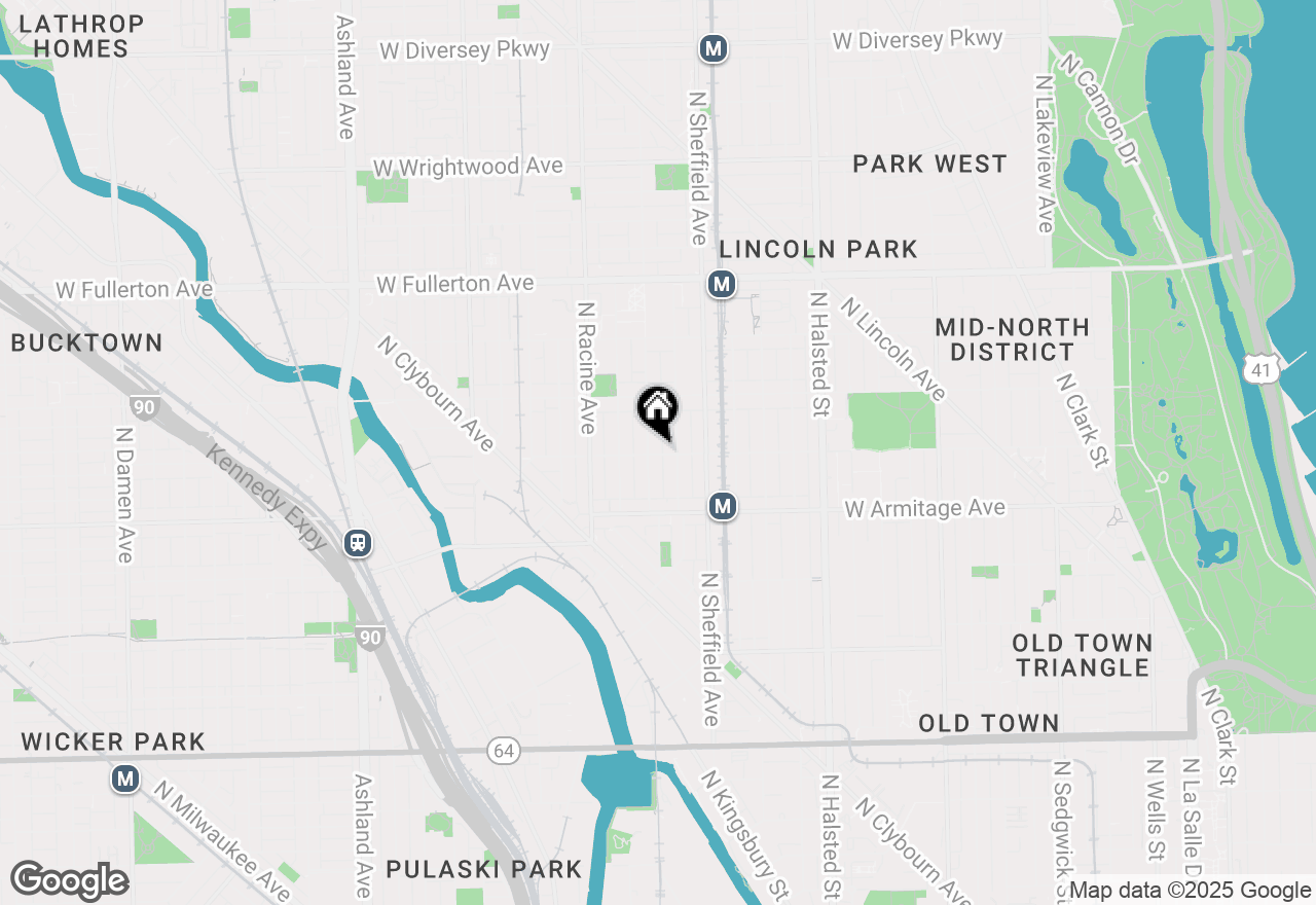 Map of 1050 W Dickens Avenue #5, Chicago, IL 60614