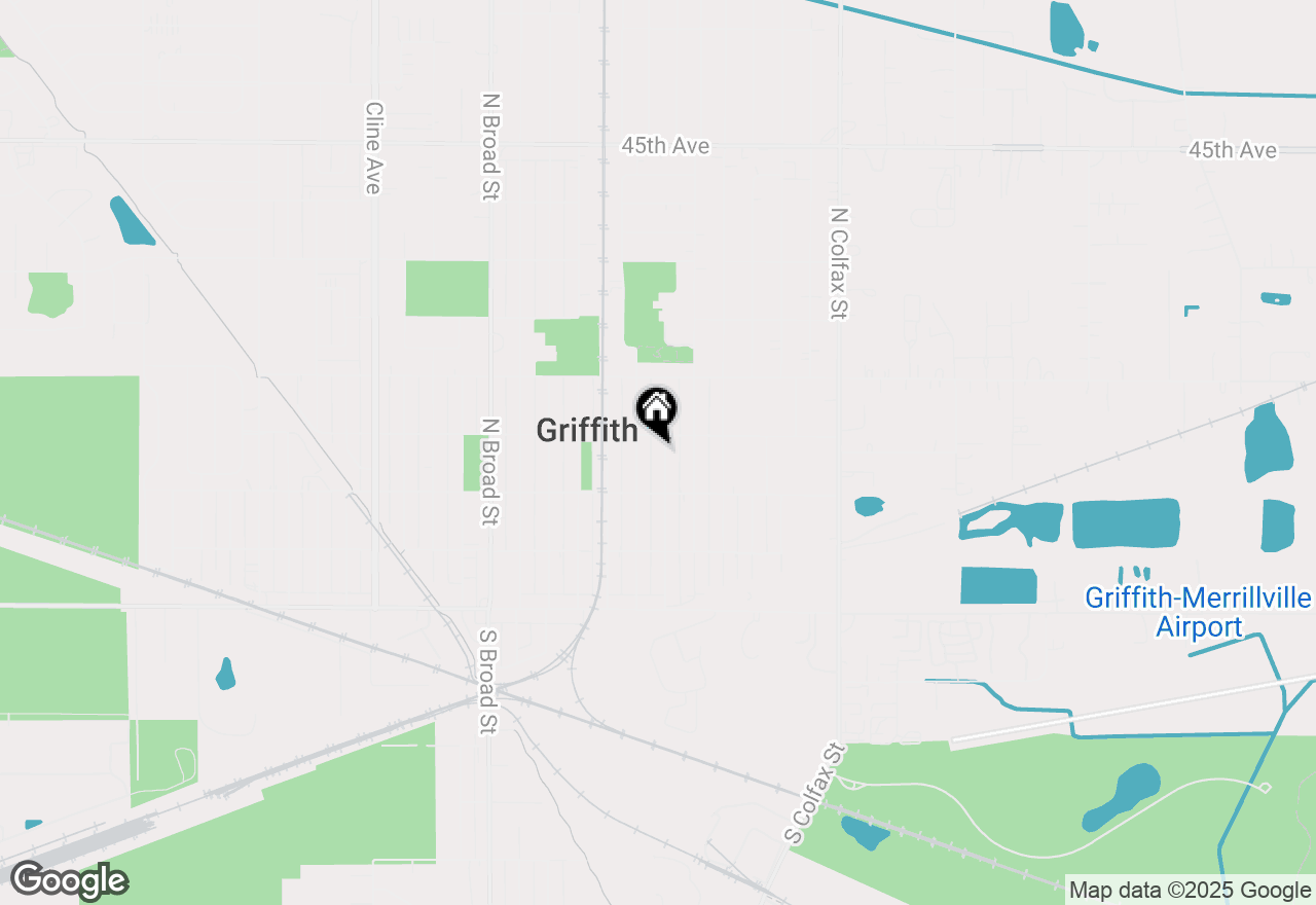 Map of 334 N Dwiggins Street, Griffith, IN 46319