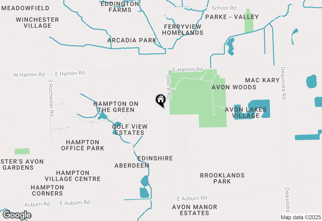 Map of 975 Woodlane Drive, Rochester Hills, MI 48307