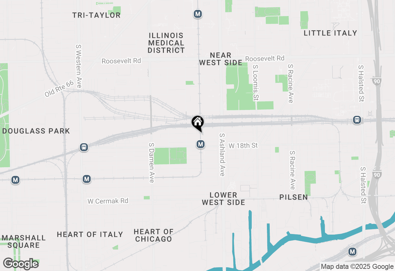 Map of 1720 W 17th Street, Chicago, IL 60608