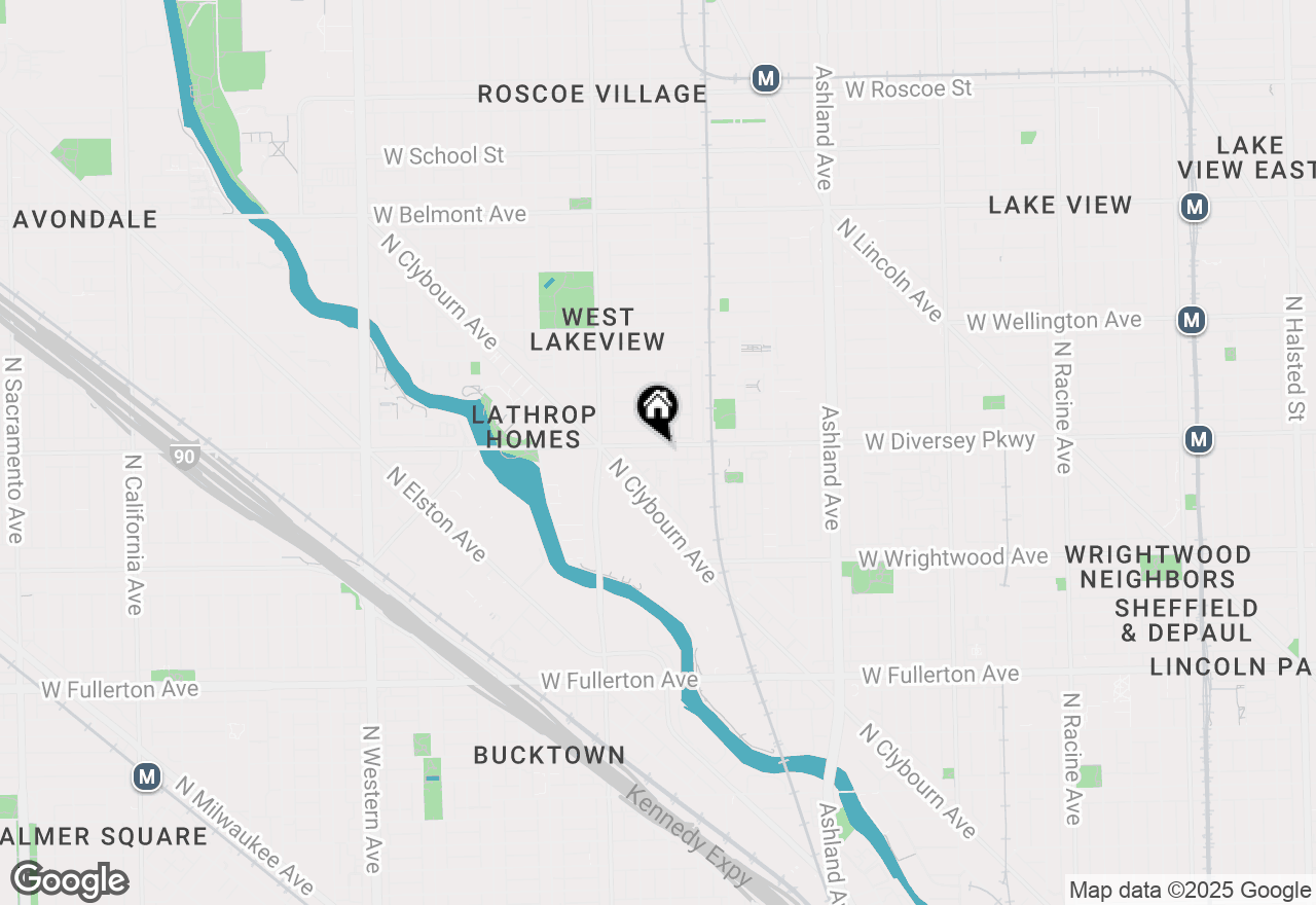 Map of 1909 W Diversey Parkway #502, Chicago, IL 60614