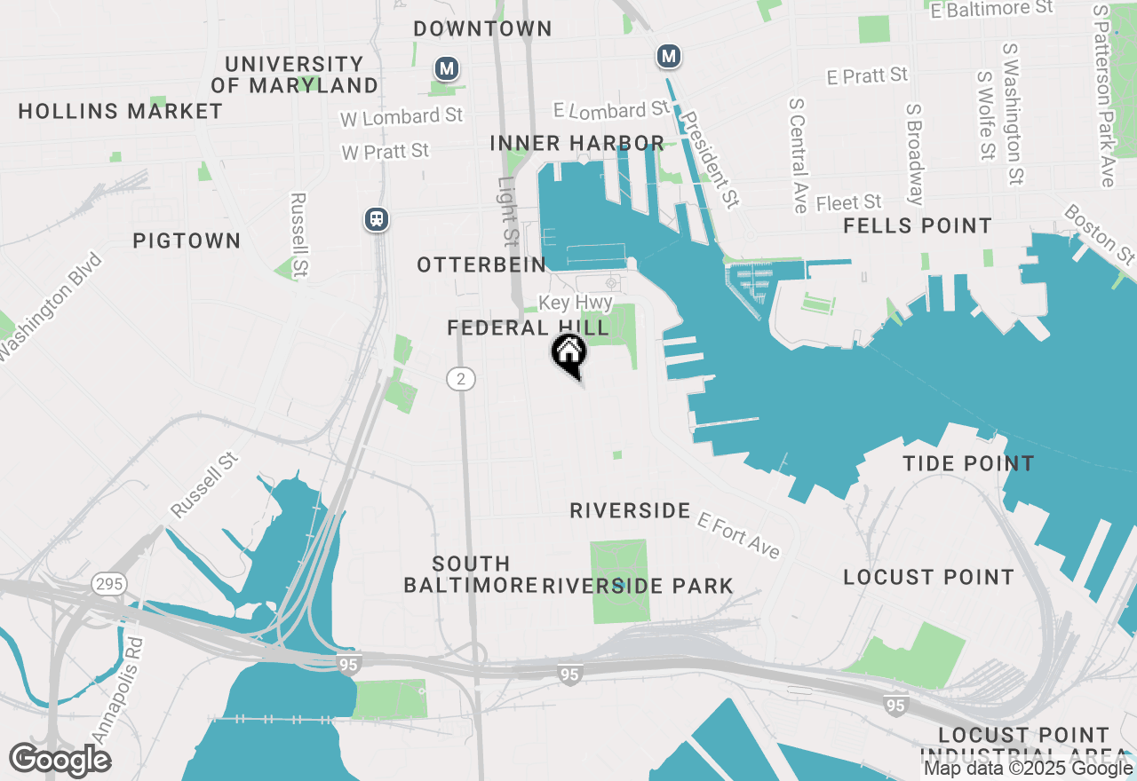 Map of 202 E Cross Street, Baltimore, MD 21230