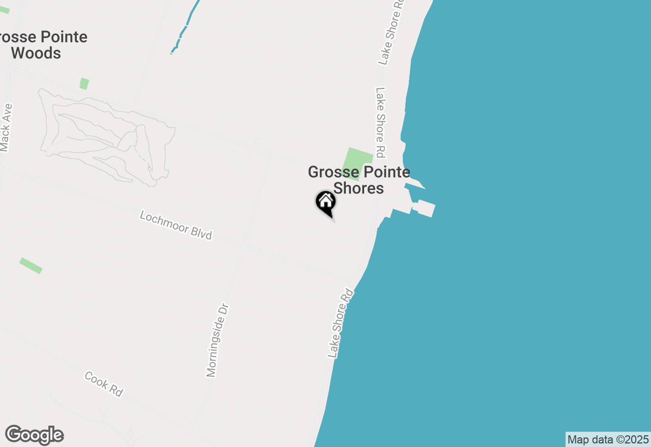 Map of 45 Fontana Lane, Grosse Pointe Shores, MI 48236