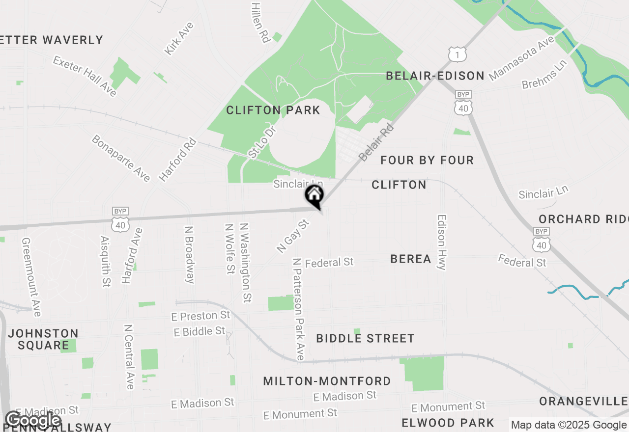 Map of 1863 N Gay Street, Baltimore, MD 21213