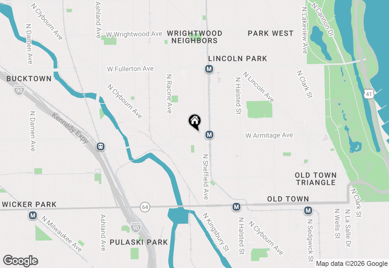 Map of 2006 N Kenmore Avenue #B, Chicago, IL 60614