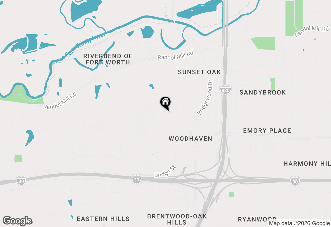 Map of 6206 Post Oak Terrace, Fort Worth, TX 76112