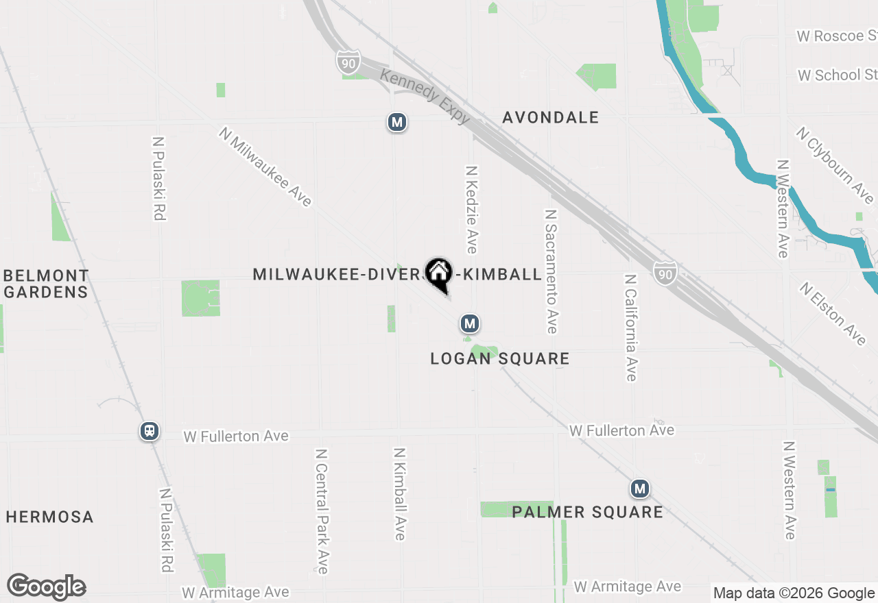 Map of 2704 N Sawyer Avenue #305, Chicago, IL 60647