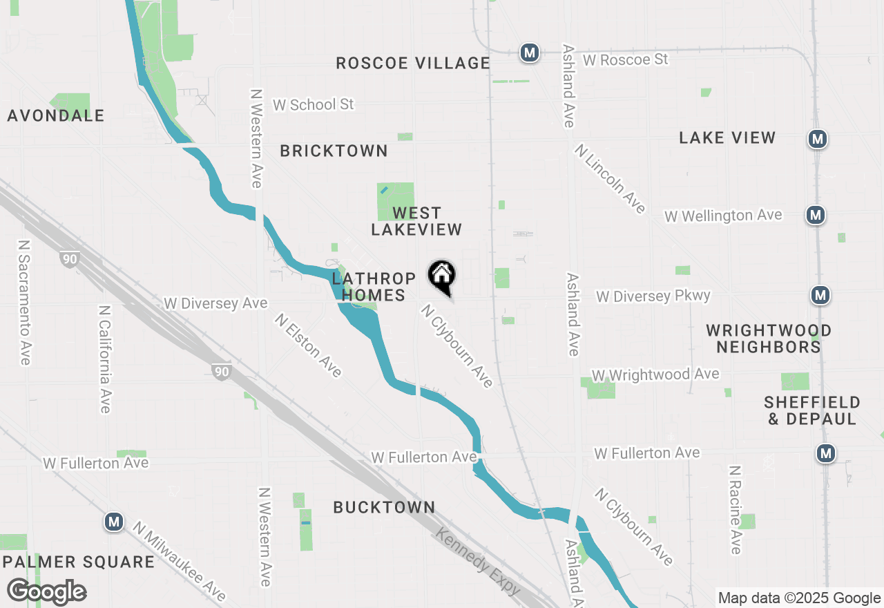 Map of 1937 W Diversey Parkway #2F, Chicago, IL 60614