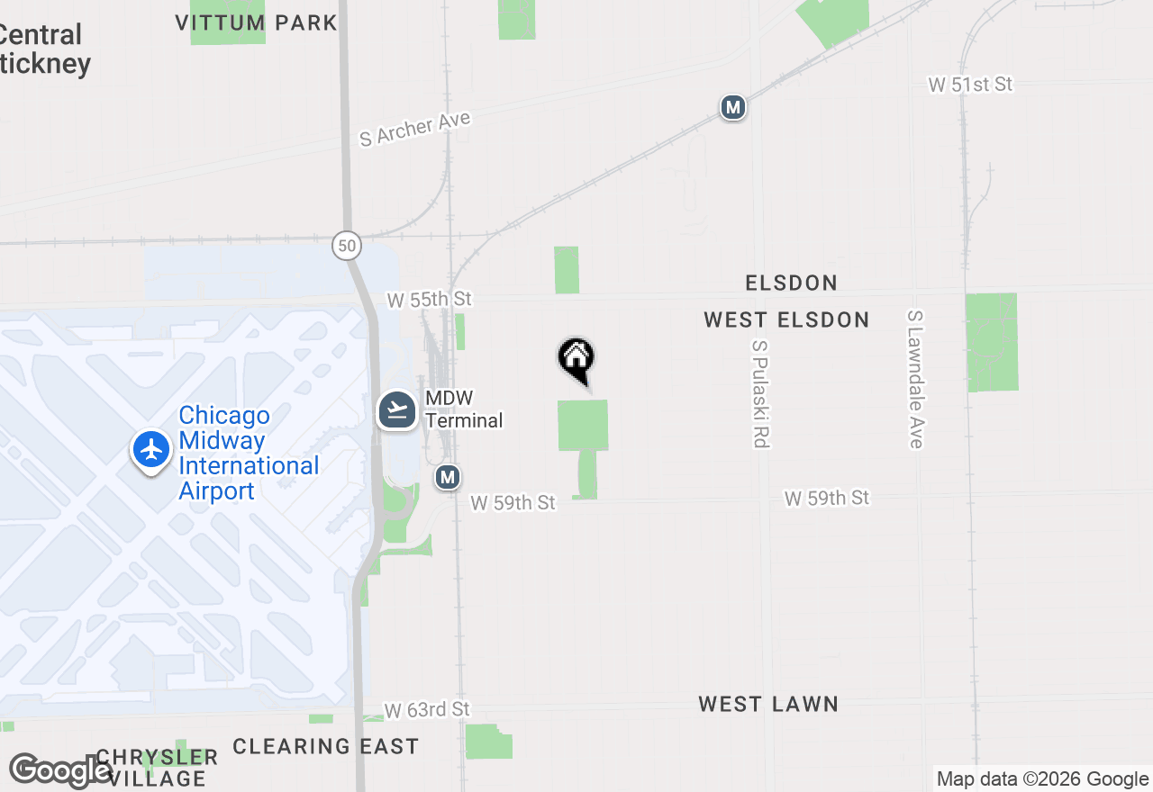 Map of 5658 S Kolin Avenue #1, Chicago, IL 60629