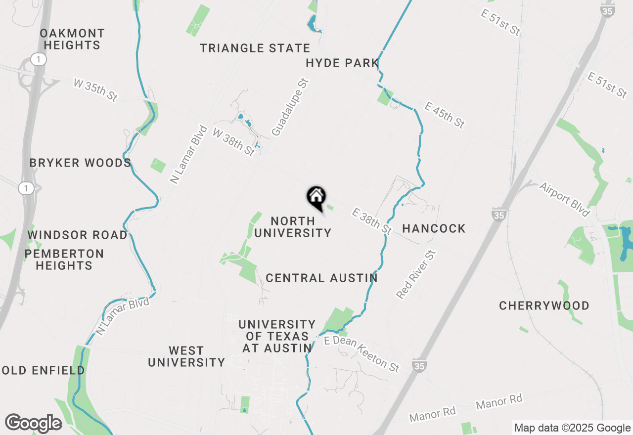 Map of 3404 Grooms St #B, Austin, TX 78705