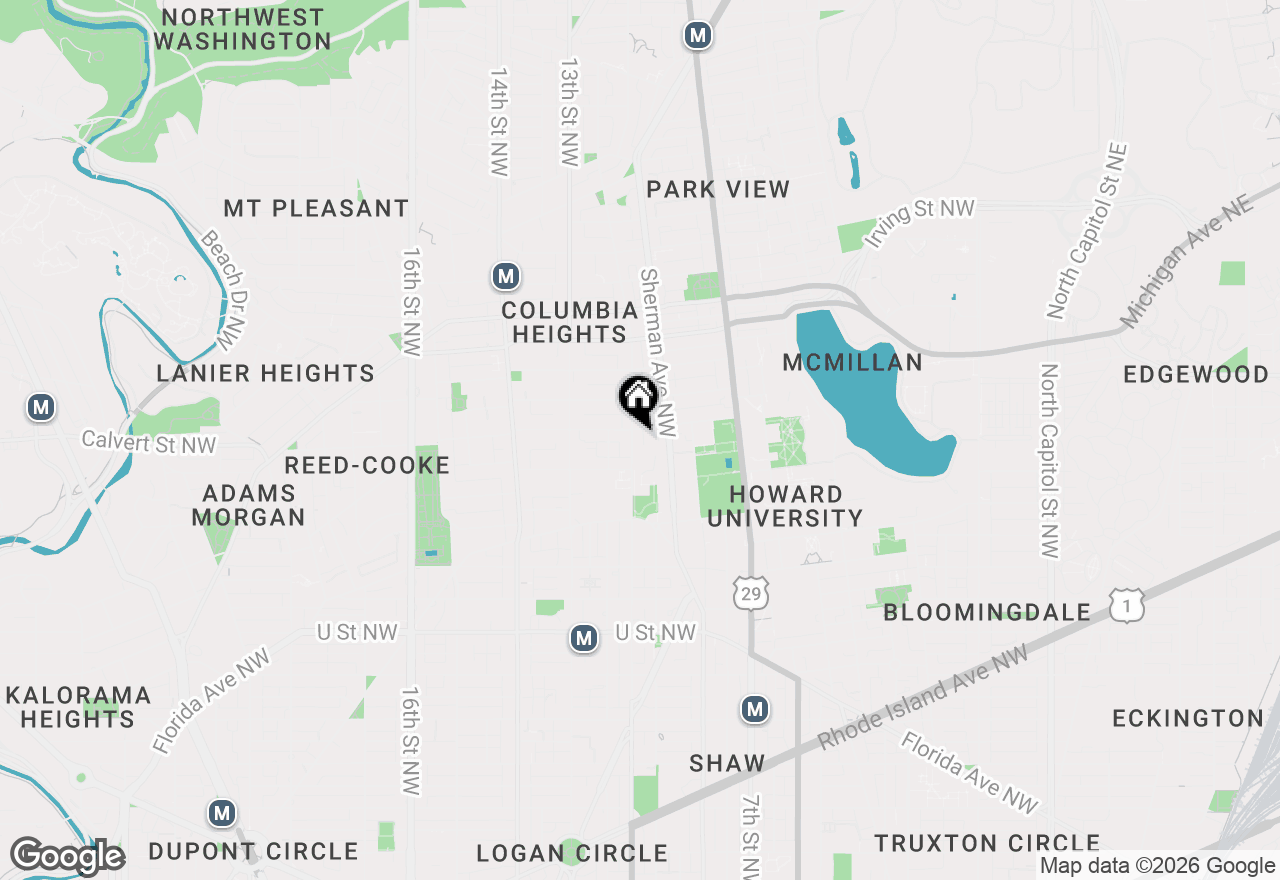 Map of 2533 11th Street Nw #B, Washington, DC 20001