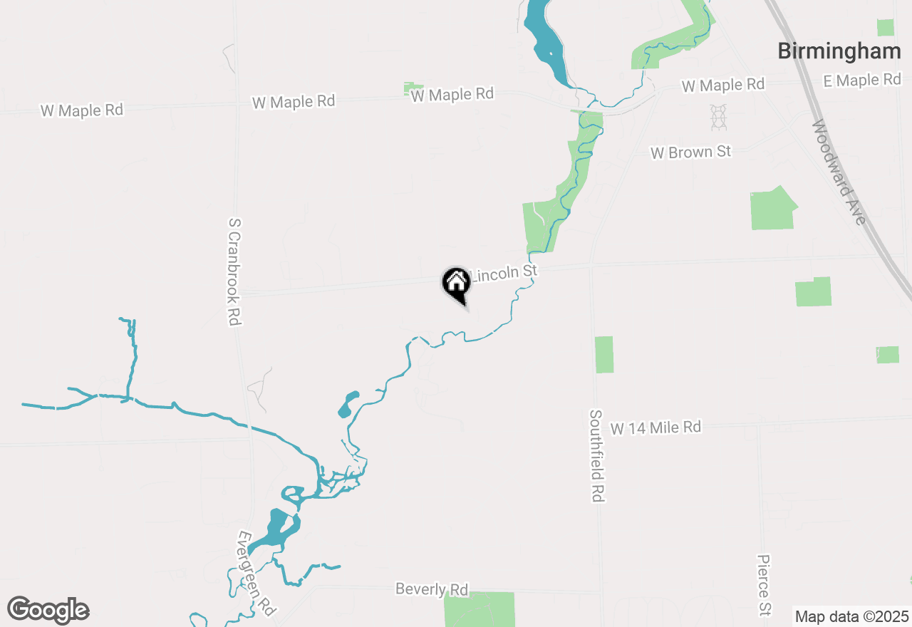 Map of 1570 Northlawn Boulevard, Birmingham, MI 48009