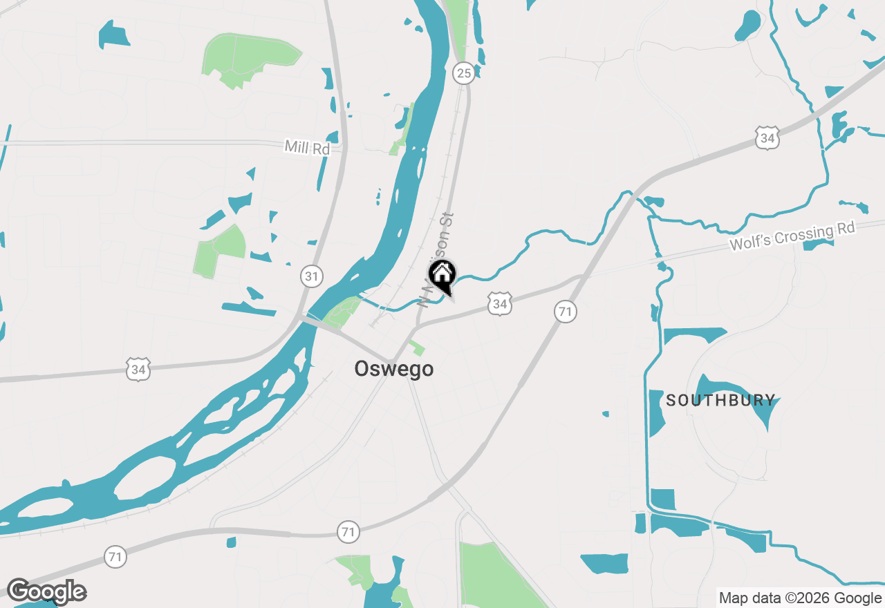 Map of 124 Chicago Road, Oswego, IL 60543