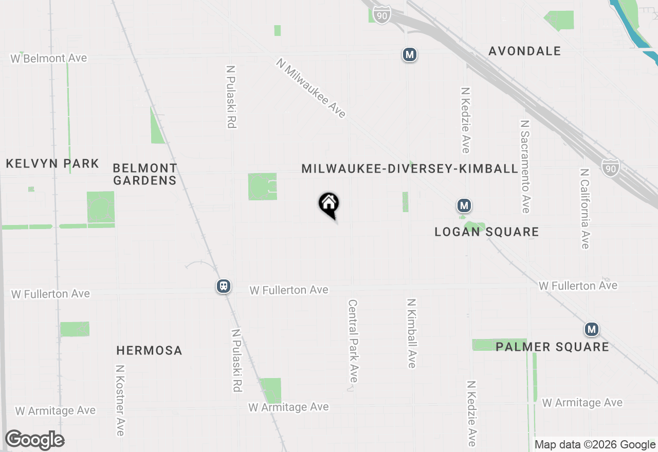 Map of 3646 W Wrightwood Avenue #2, Chicago, IL 60647