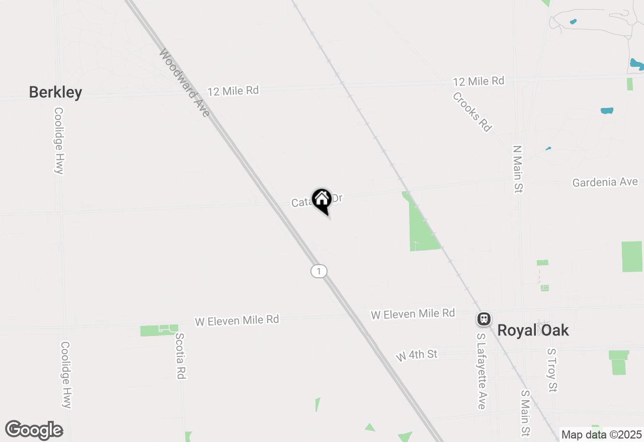 Map of 820 Oakridge Avenue, Royal Oak, MI 48067