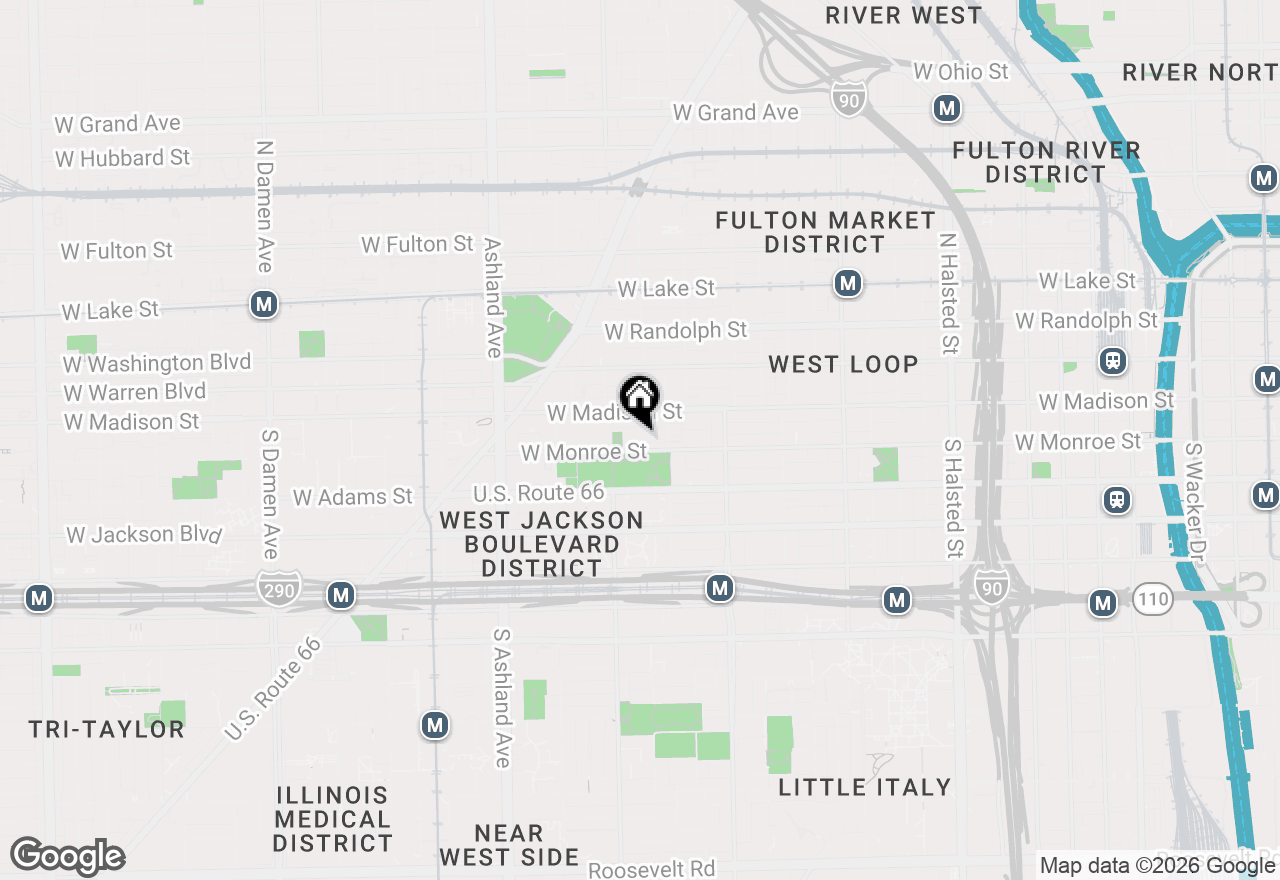 Map of 1330 W Monroe Street #410, Chicago, IL 60607
