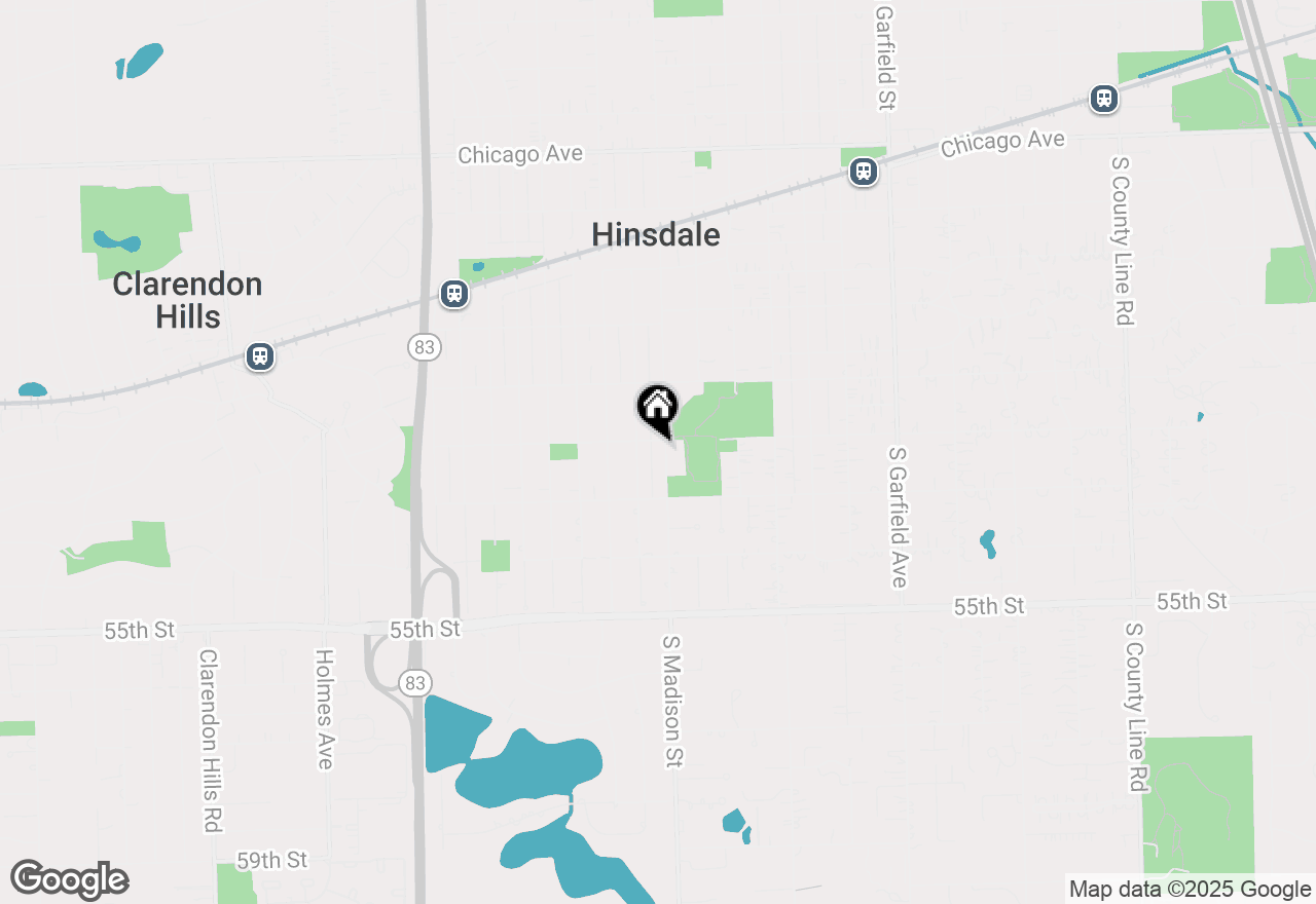 Map of 708 S Madison Street, Hinsdale, IL 60521