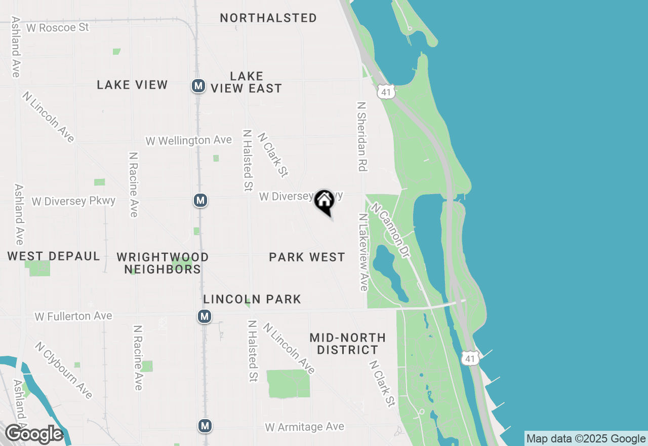 Map of 2728 N Hampden Court #1910, Chicago, IL 60614