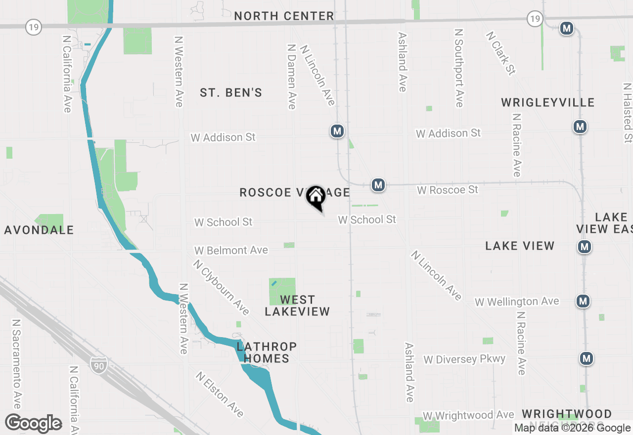 Map of 1912 W School Street, Chicago, IL 60657