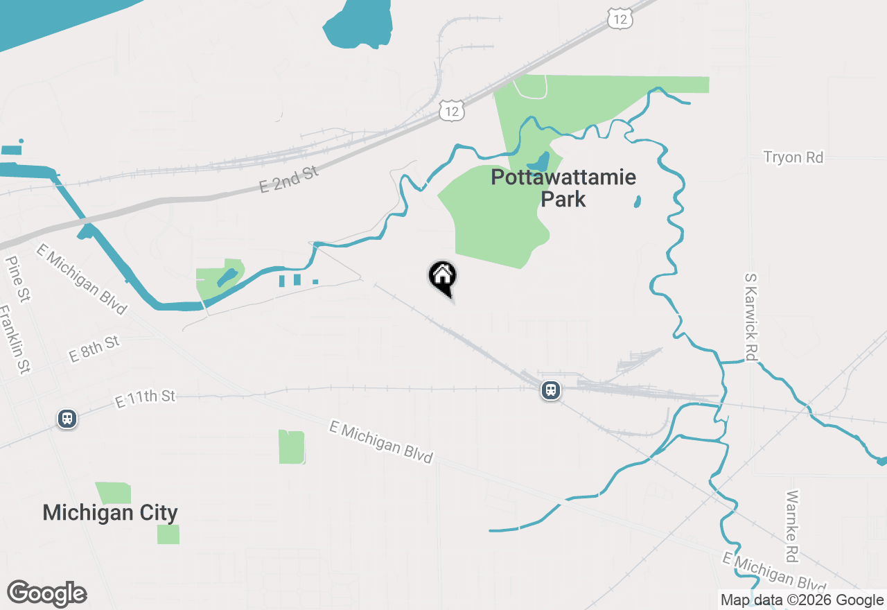 Map of 710 Springland Avenue, Michigan City, IN 46360