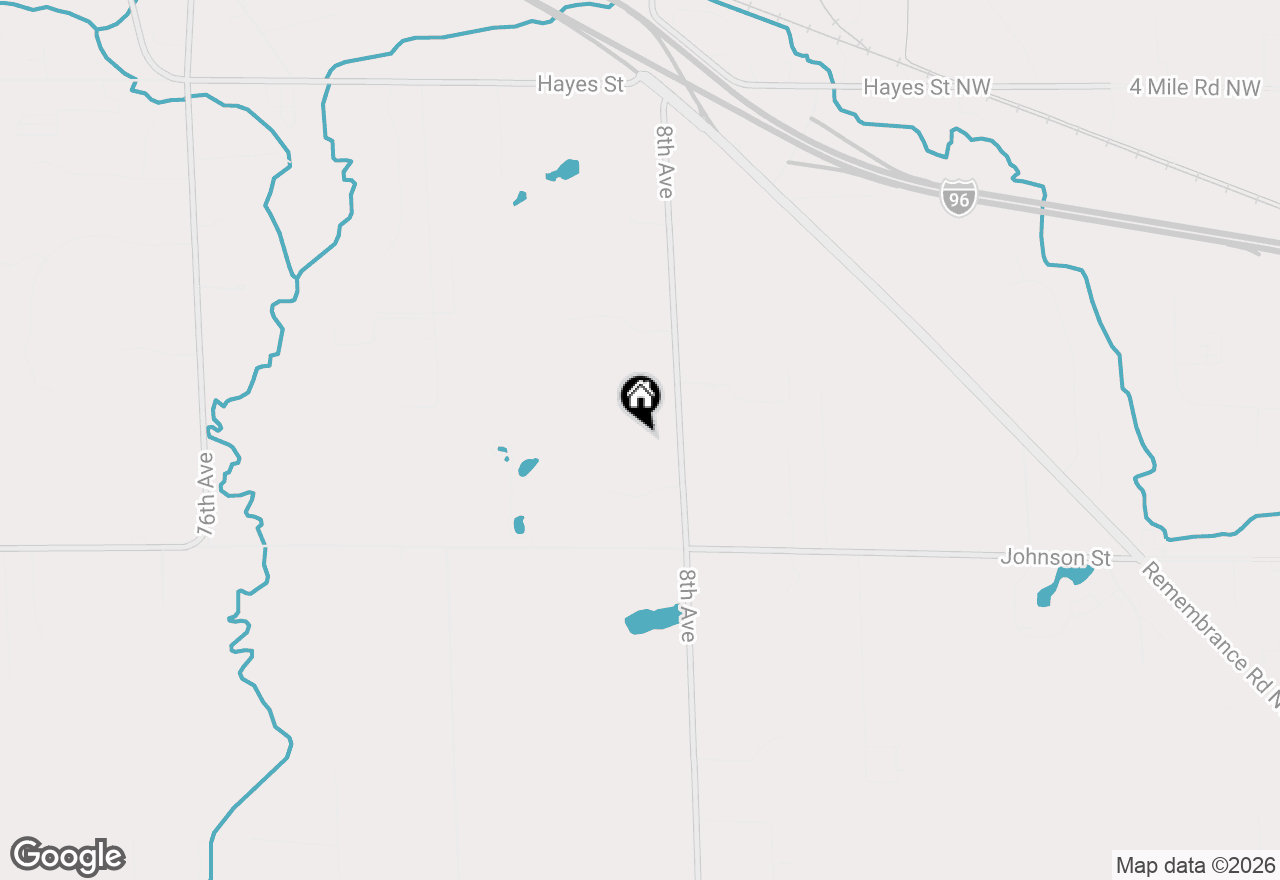 Map of 13799 8th Avenue, Marne, MI 49435
