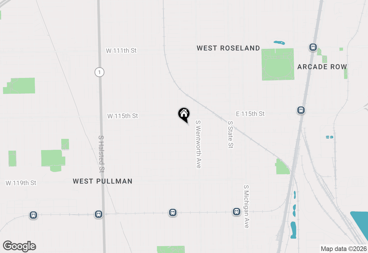 Map of 11543 S Princeton Avenue, Chicago, IL 60628