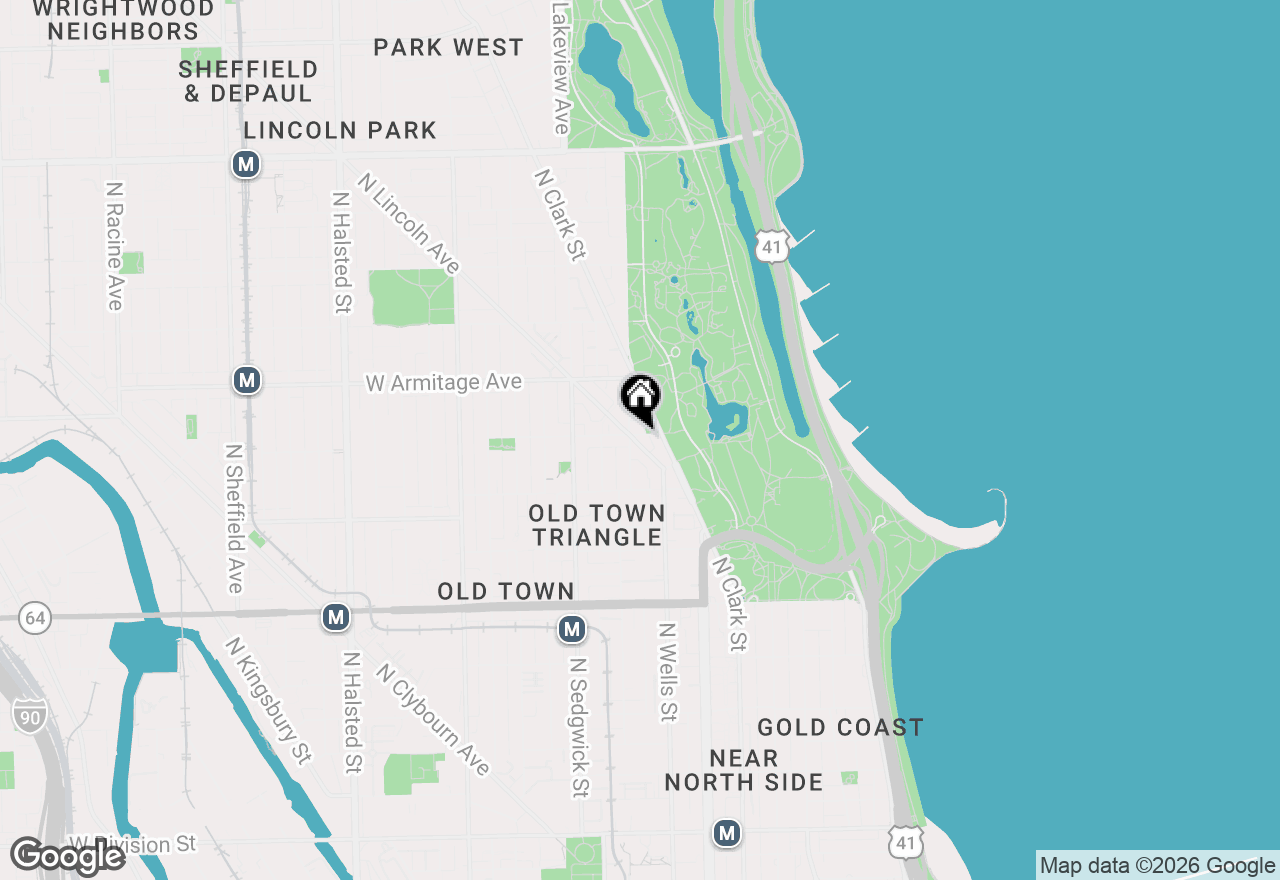 Map of 223 W Wisconsin Street #2B, Chicago, IL 60614