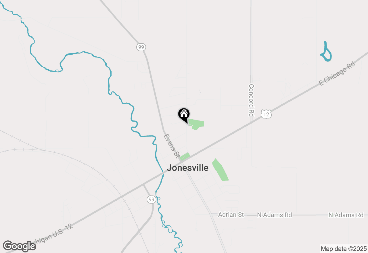 Map of 409 Wright Street, Jonesville, MI 49250