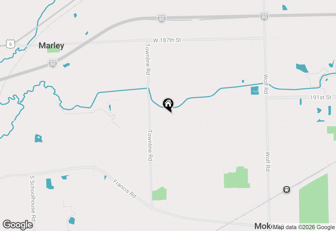 Map of 11874 Ginger Creek Lane, Mokena, IL 60448