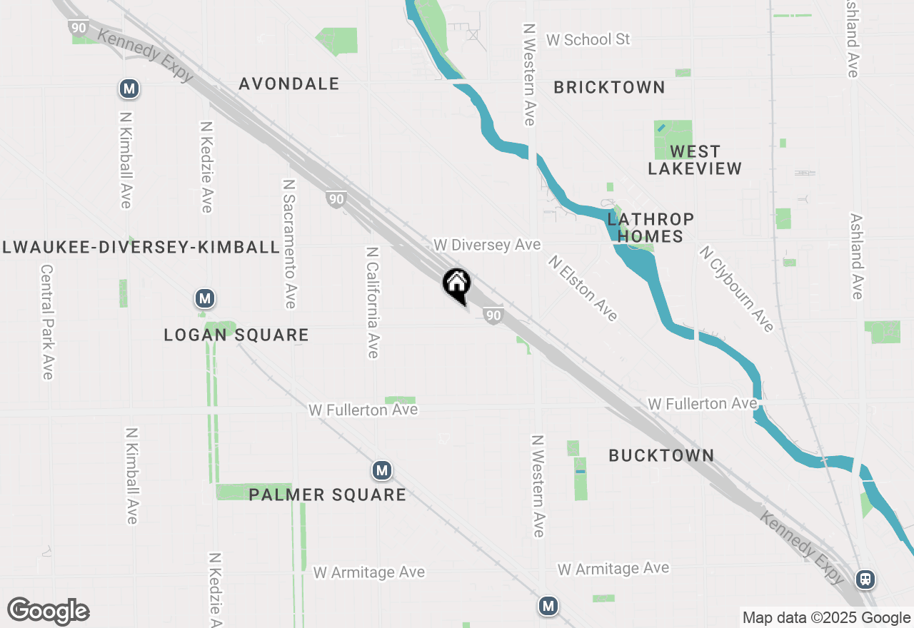 Map of 2554 W Logan Boulevard #402, Chicago, IL 60647