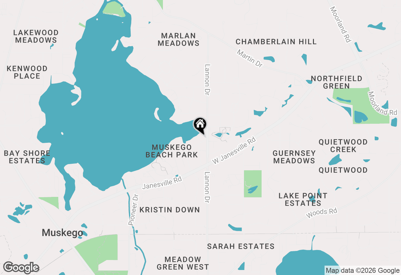 Map of S73W17268 Lake Dr, Muskego, WI 53150