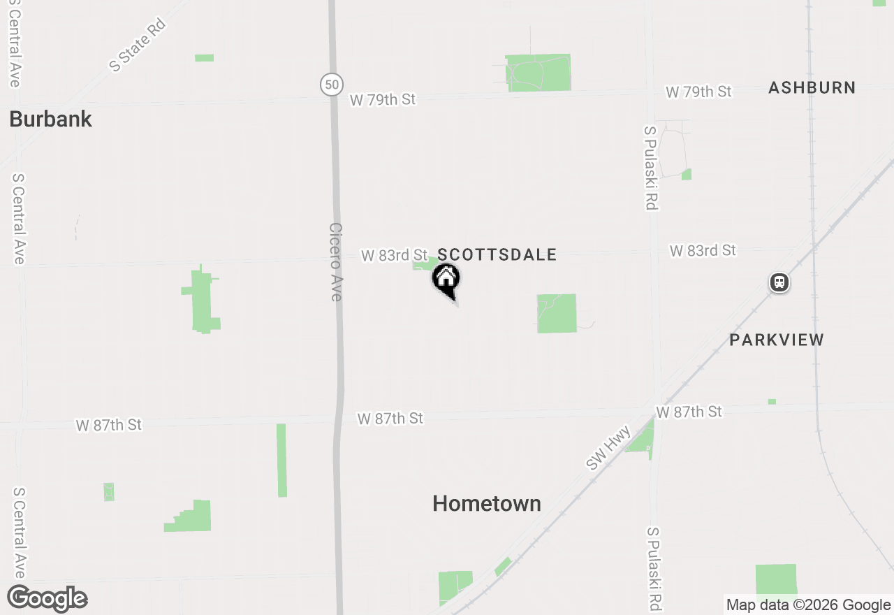 Map of 8421 S Scottsdale Avenue, Chicago, IL 60652