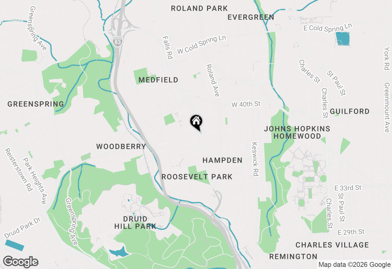 Map of 1200 Dellwood Avenue, Baltimore, MD 21211