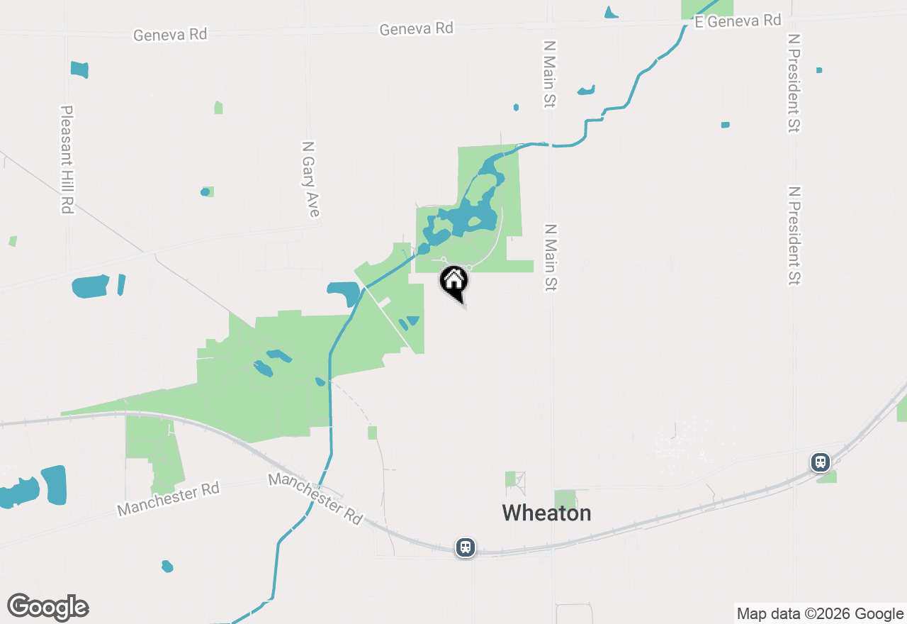 Map of 416 W Oak Street, Wheaton, IL 60187