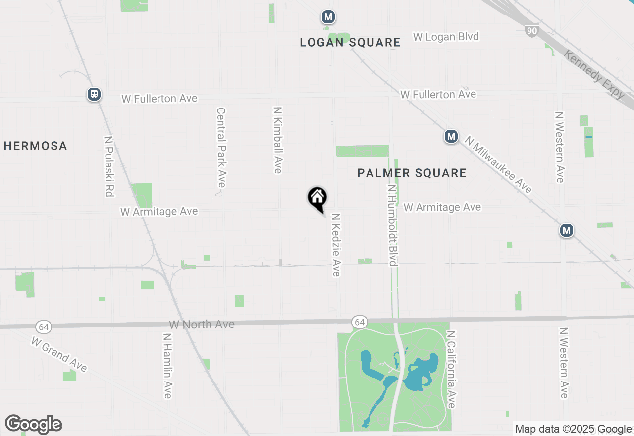 Map of 1938 N Sawyer Avenue #2, Chicago, IL 60647