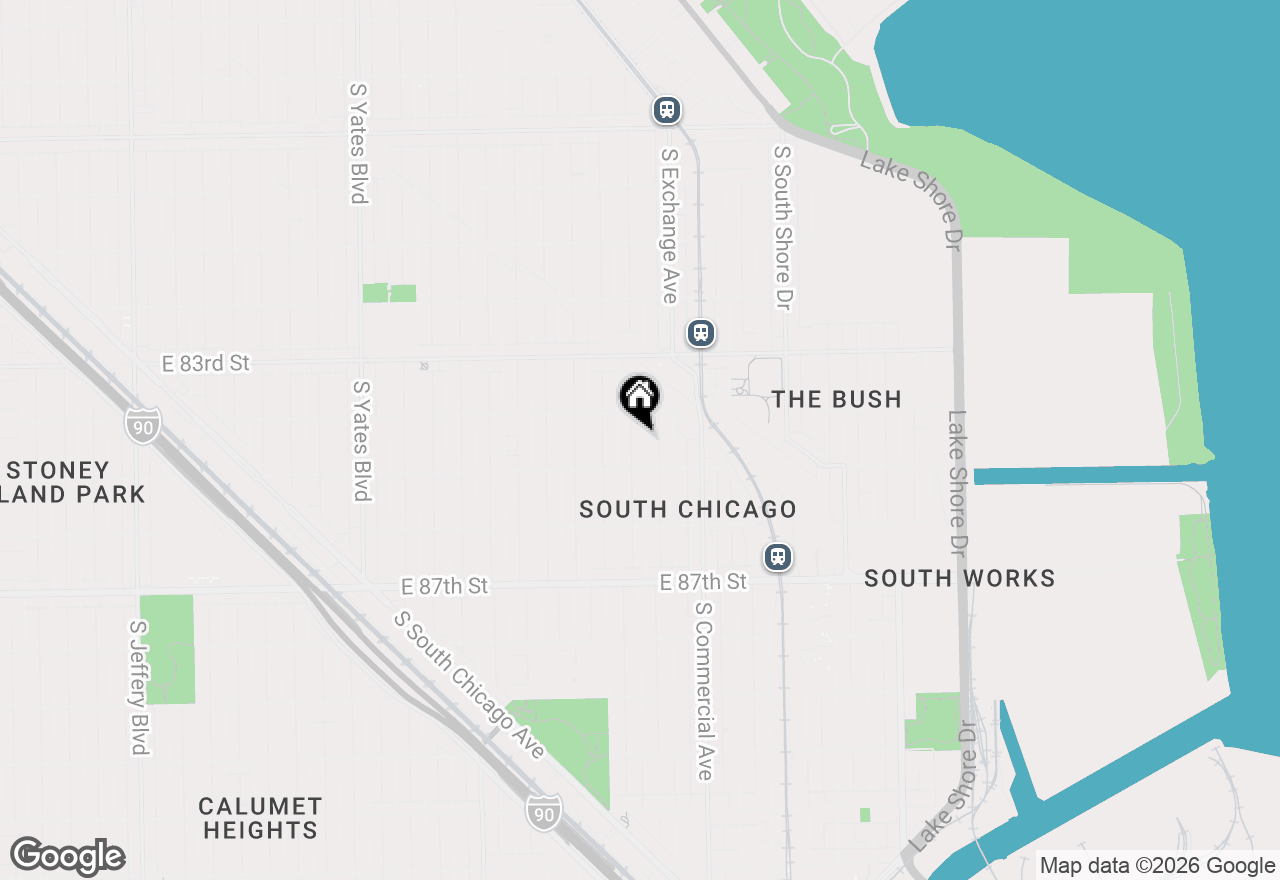 Map of 8428 S Escanaba Avenue, Chicago, IL 60617