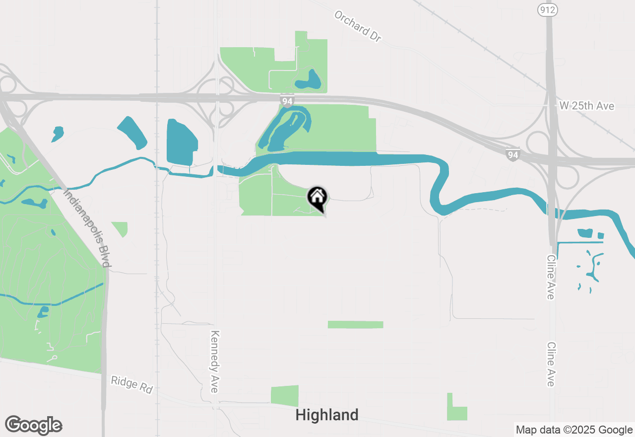 Map of 3133 Glenwood Street, Highland, IN 46322