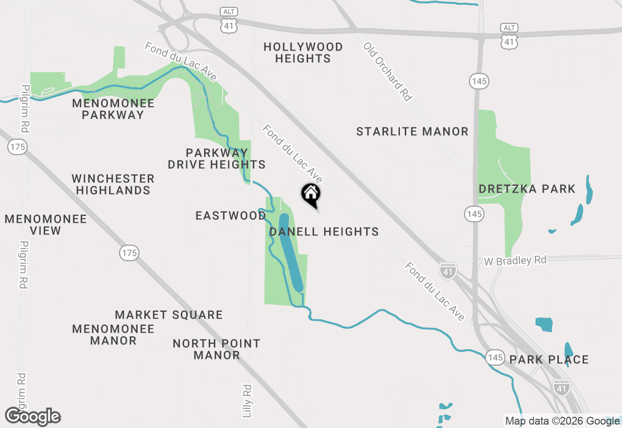Map of N81W13567 Golfway Dr, Menomonee Falls, WI 53051