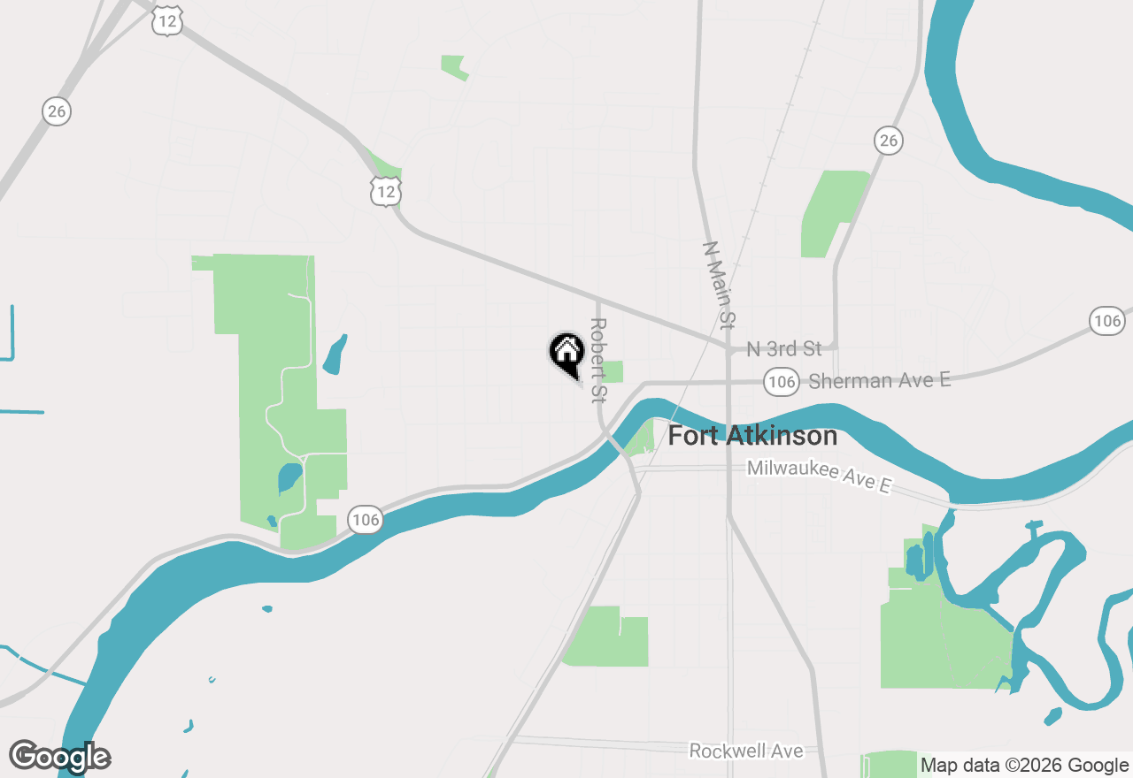 Map of 125 Monroe St, Fort Atkinson, WI 53538