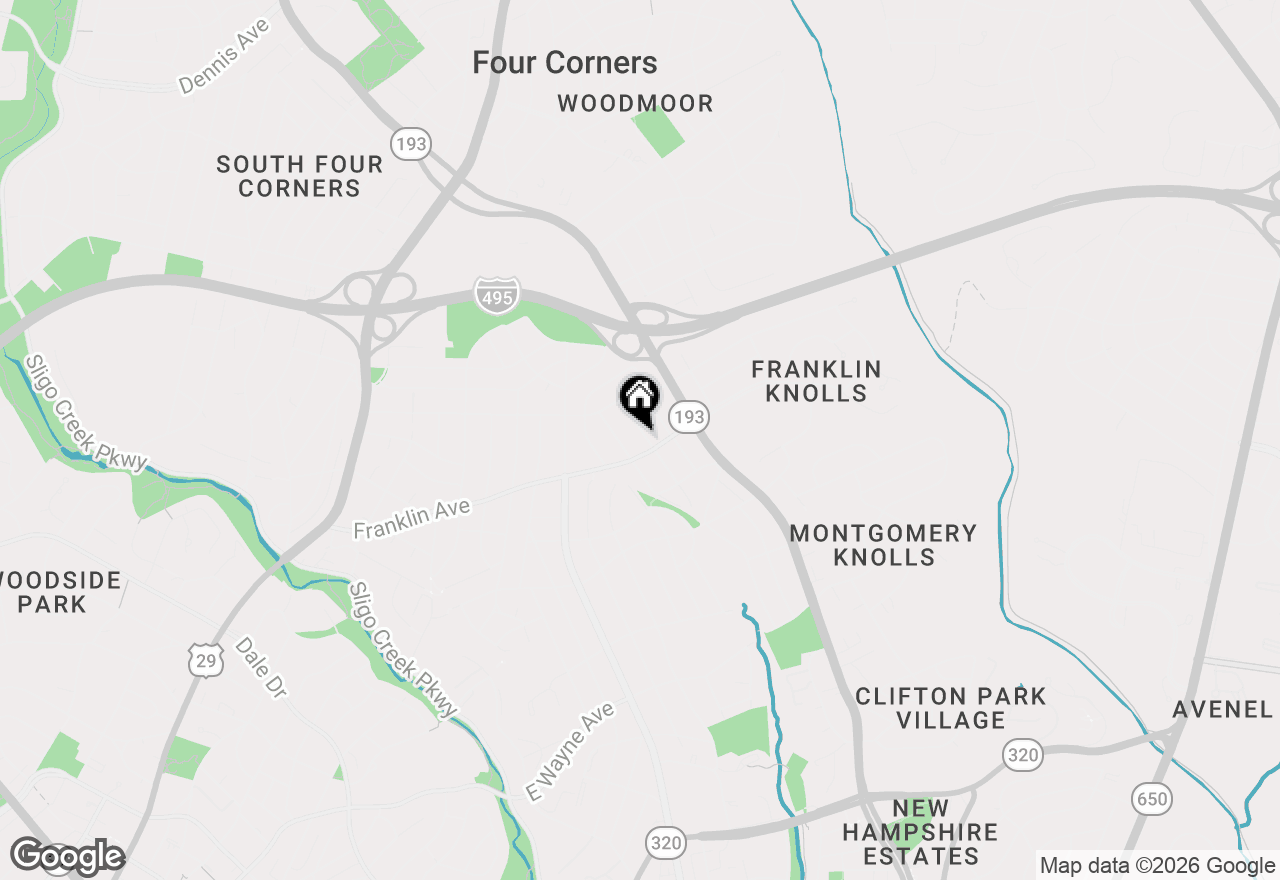 Map of 9504 Biltmore Drive, Silver Spring, MD 20901