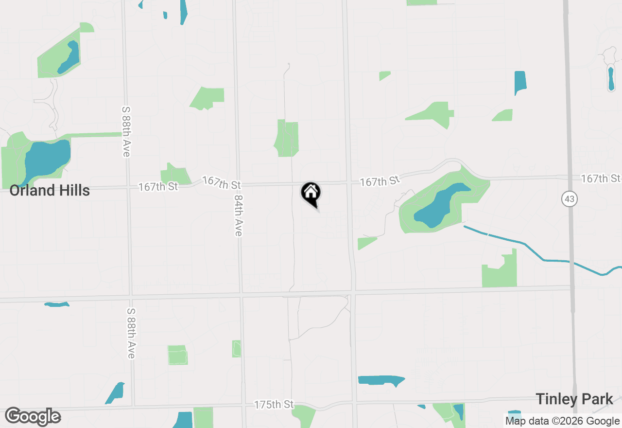 Map of 8160 168th Place #2W, Tinley Park, IL 60477