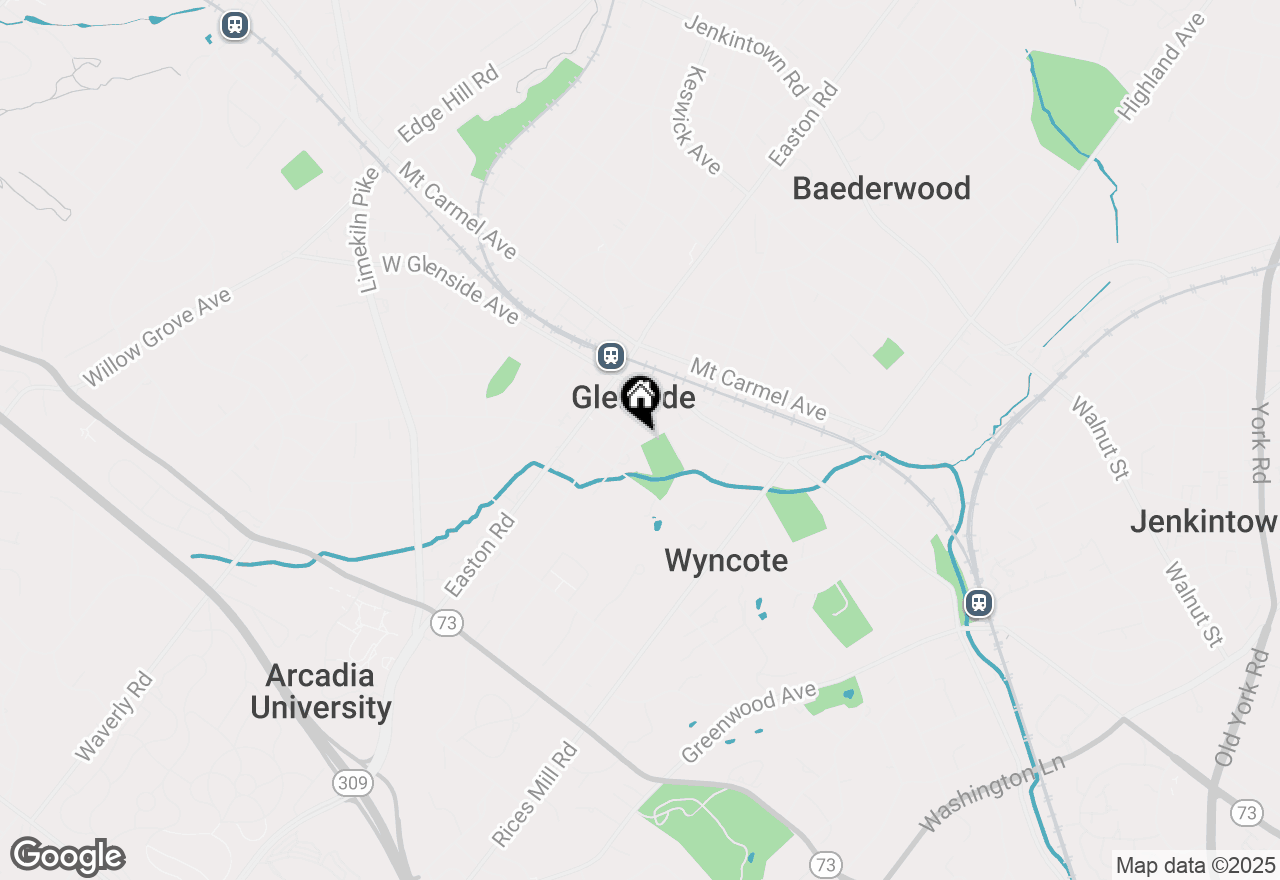 Map of 158 S Keswick Avenue, Glenside, PA 19038