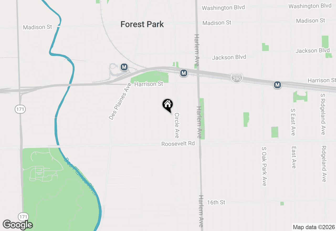 Map of 1005 Hannah Avenue, Forest Park, IL 60130