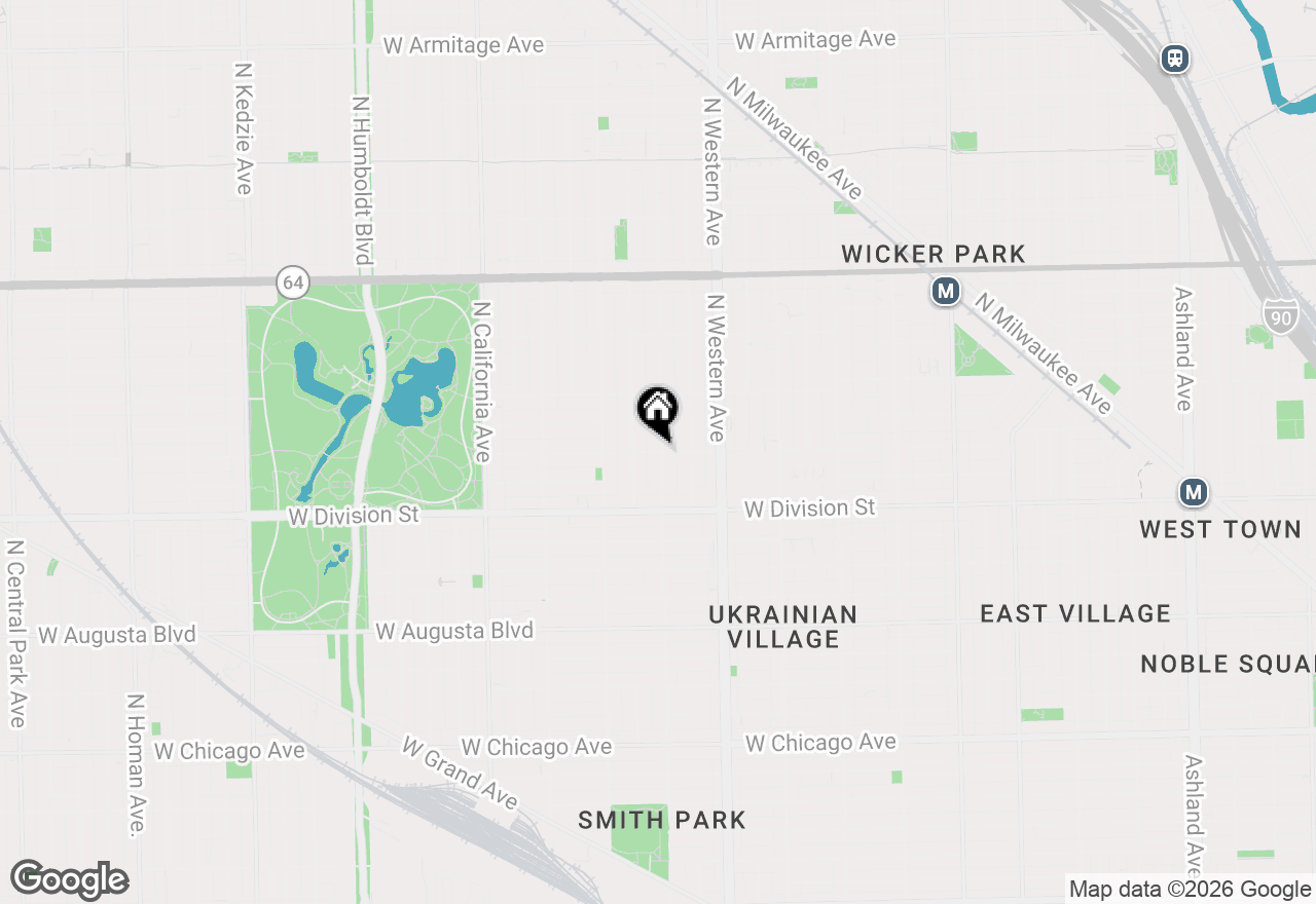 Map of 2505 W Potomac Avenue #1W, Chicago, IL 60622