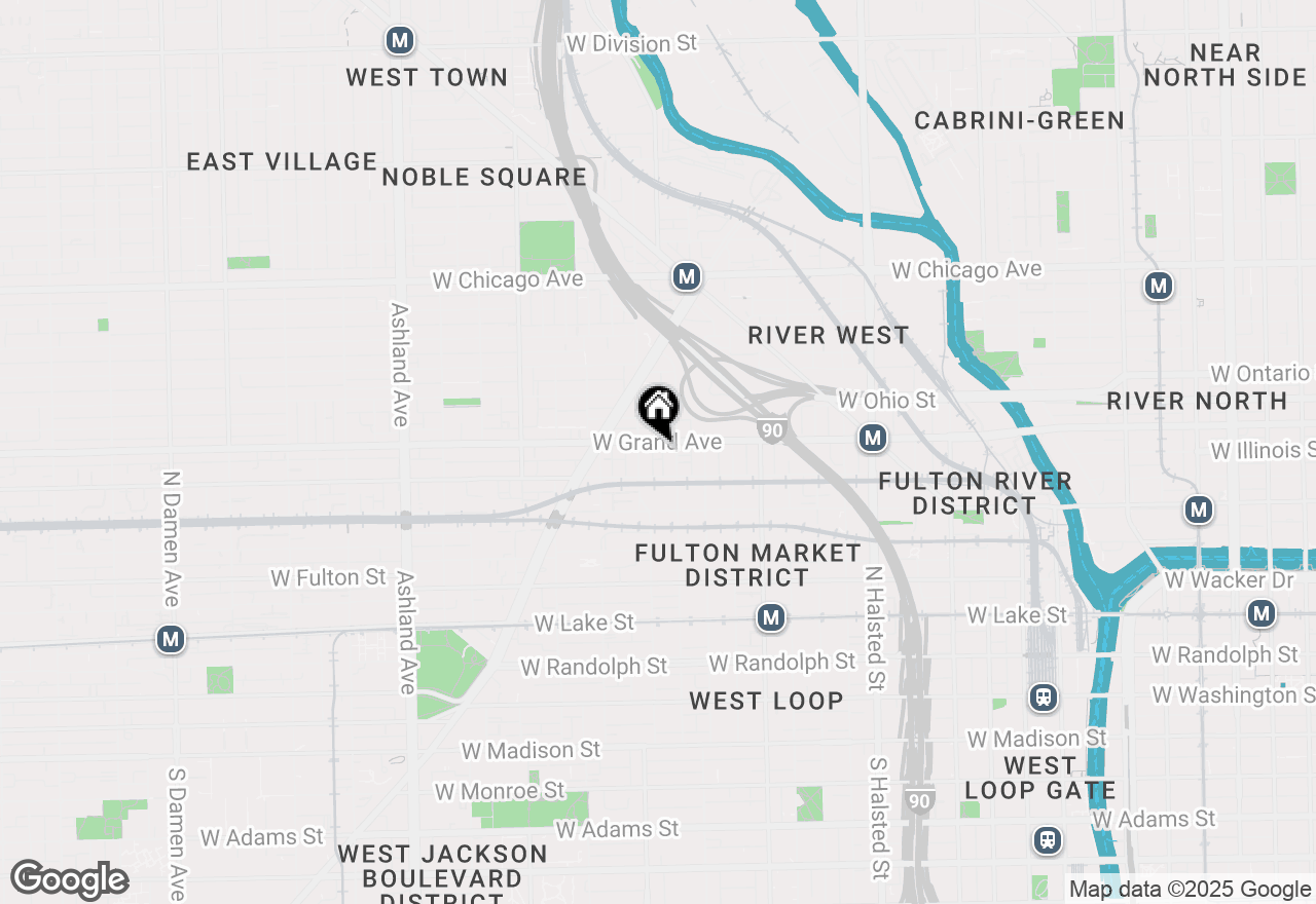 Map of 1149 W Grand Avenue, Chicago, IL 60642