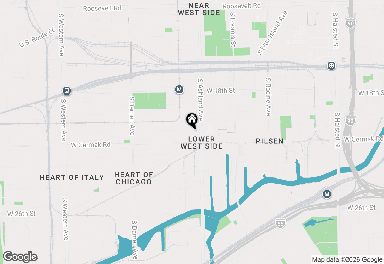 Map of 1630 W 21st Place, Chicago, IL 60608