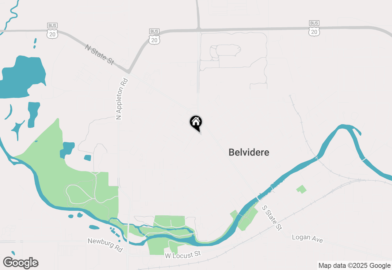 Map of 211 W Marshall Street, Belvidere, IL 61008